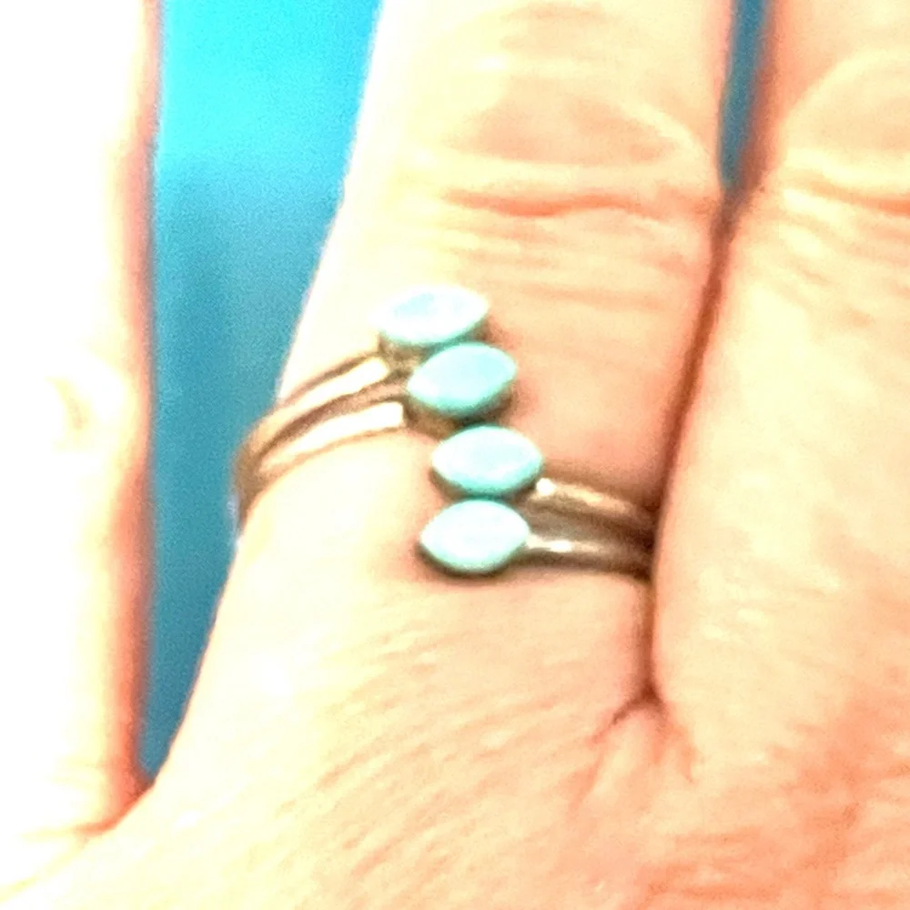Handmade wrapped Turquoise Ring sz 9-10